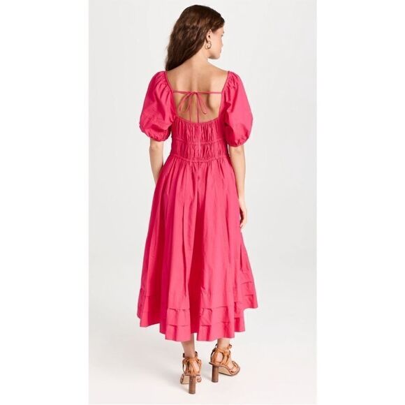 Ulla Johnson Palma Dress Puff Sleeve Peasant Midi size 2 - Picture 3 of 7